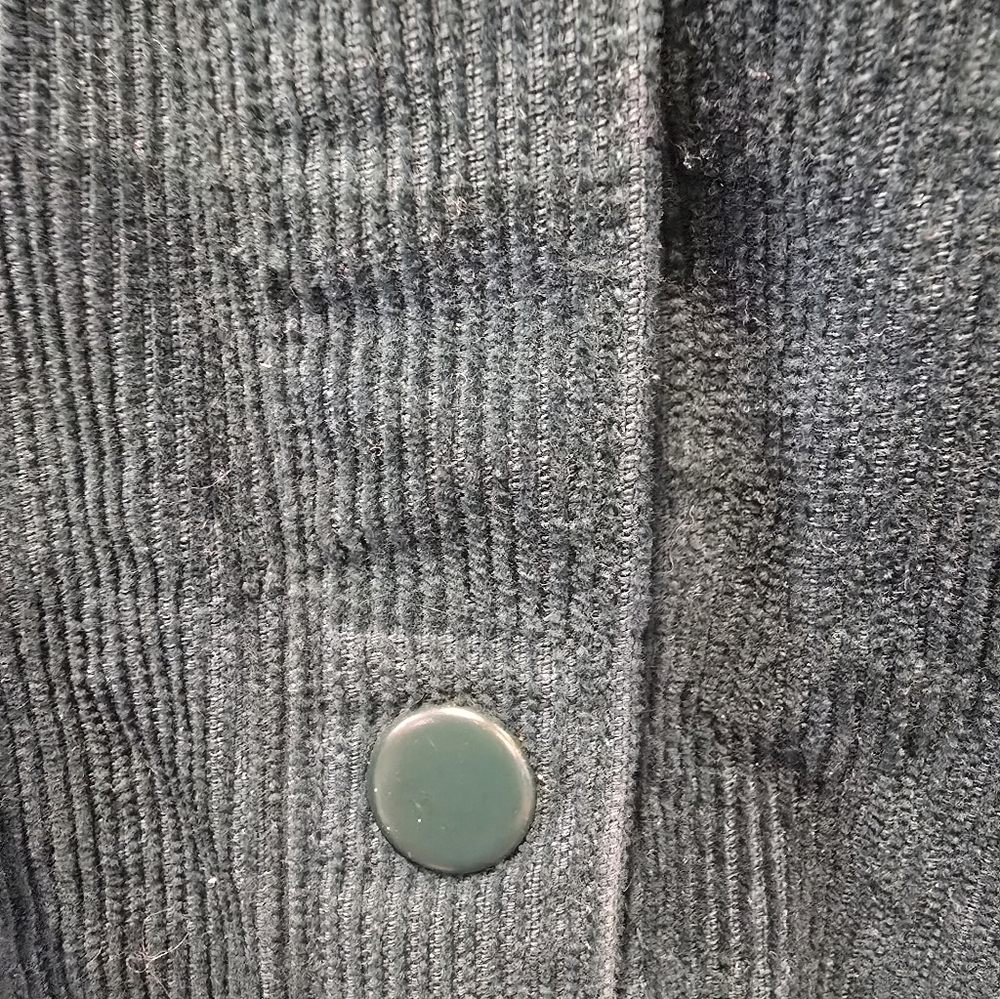 VANS Check It Out Woman Jade Green Streetwear Corduroy Shacket Jacket Snap Sz S - Picture 6 of 9